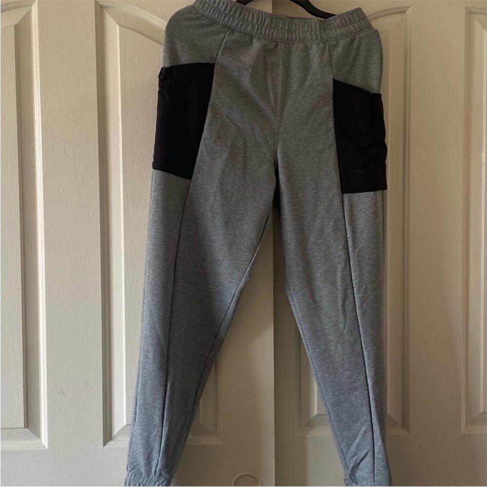 PUMA Gray and Black Jogger Pants. Size S